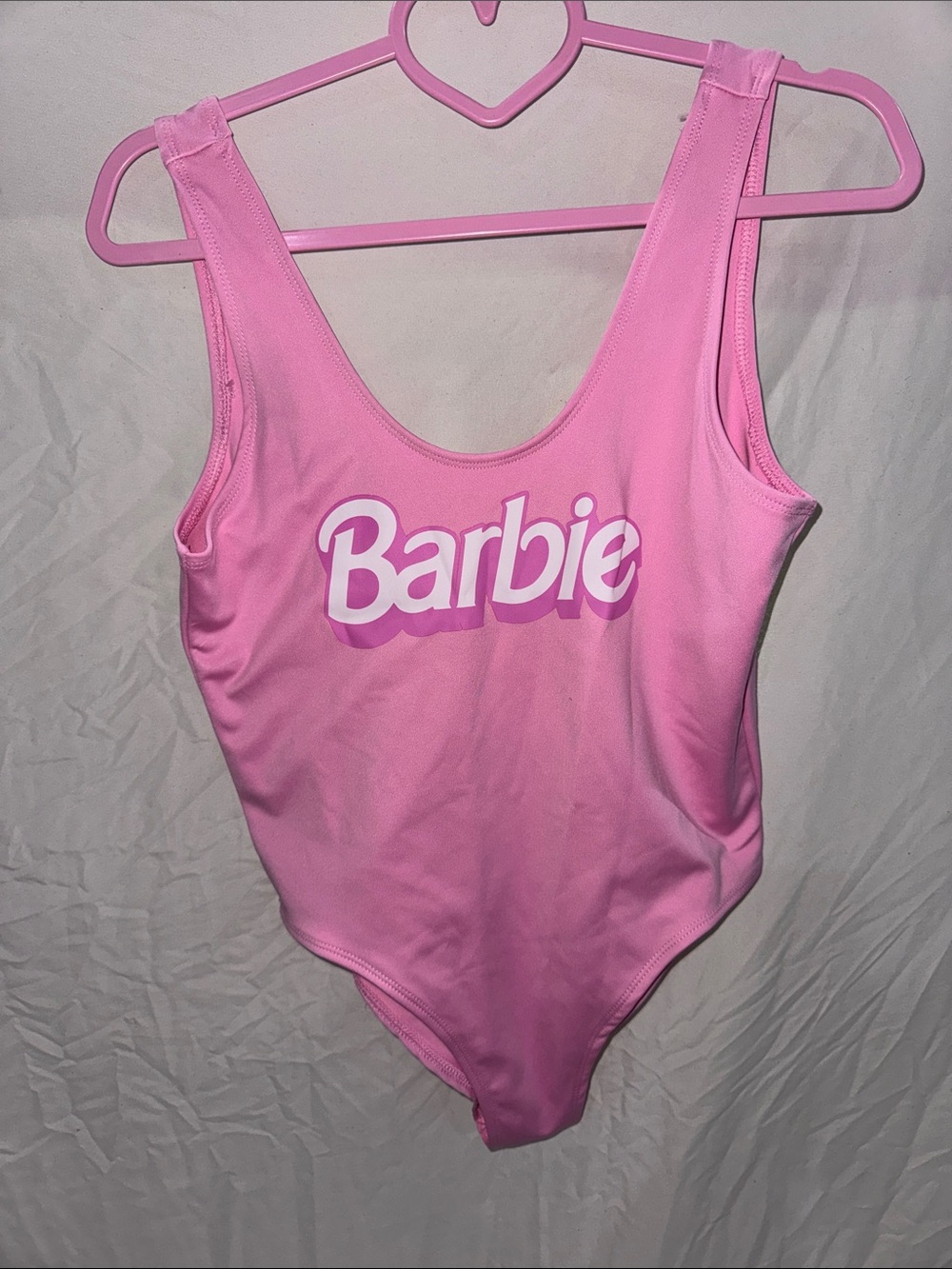 Barbie Bright Pink Logo One-Piece Bodysuit